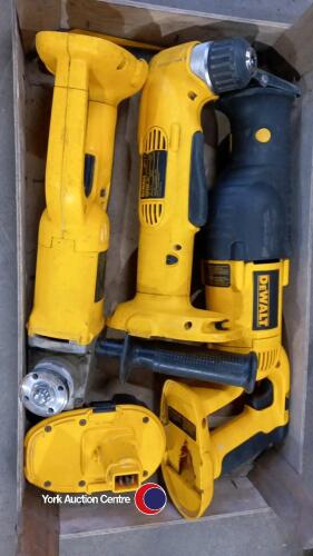 Dewault grinder, saw and drill