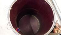 Vintage honey extractor and flour bin - 4