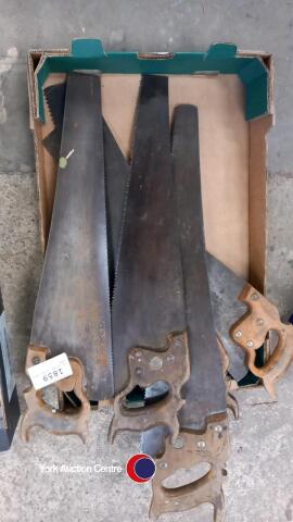 5x vintage joiners hand saws