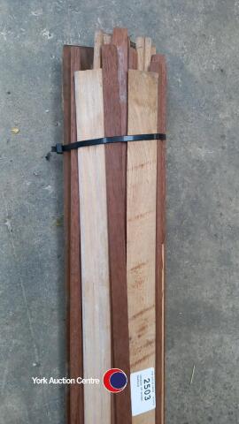 Lengths of wooden beading