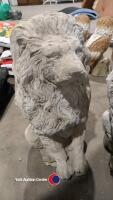 Pair of Lion garden statues - 3