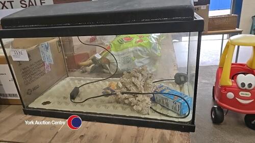 Aquarium with accessories