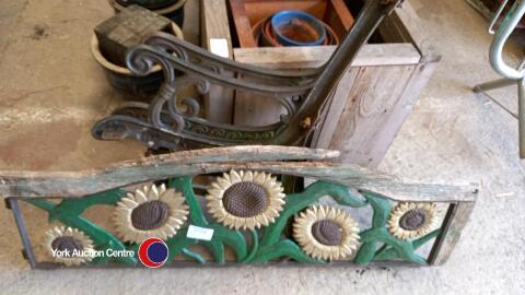 Metal garden bench ends and back
