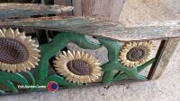 Metal garden bench ends and back - 3