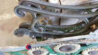Metal garden bench ends and back - 4