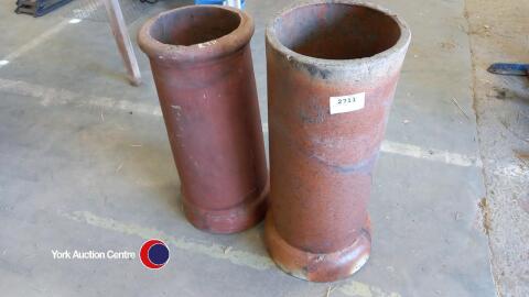 2 x chimney pots