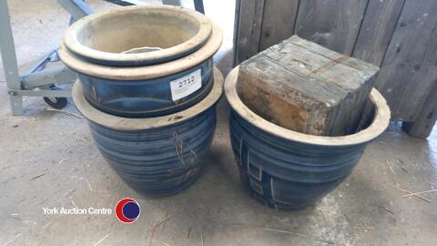 Selection of ceramic flower pots