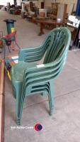 Set of 4 x plastic garden chairs