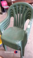 Set of 4 x plastic garden chairs - 2