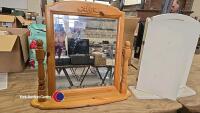 Pine dressing table mirror