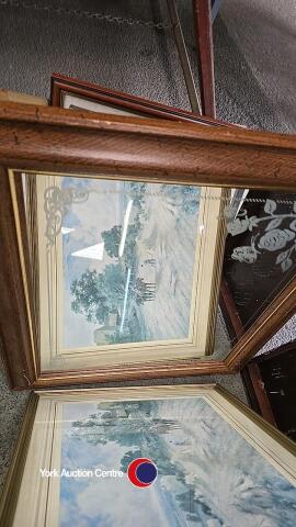 14 x assorted pictures plus mirror
