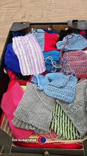 Various knitted squares