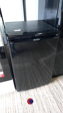 Hotpoint black under counter fridge, approx 3 years old