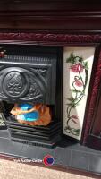 Victorian style contemporary electric fireplace surround and fire - 2