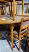 Schreiber drop leaf dining table with 4 dining chairs - 4