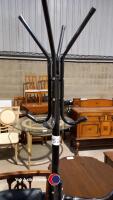 Metal coat/hat stand, wooden stool, wooden bed tray plus small retro side table - 2