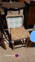 Metal coat/hat stand, wooden stool, wooden bed tray plus small retro side table - 3
