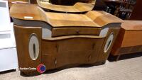 Circa 1960's bow fronted dressing table with mirror - 2