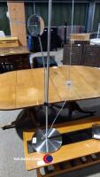 Retro teak coffee table with glass inlay top plus 2 x metal standard lamps - 3