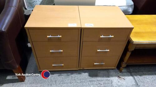 2 x office 3 drawer units