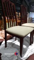 Oval wooden extending dining table plus 4 chairs - 2