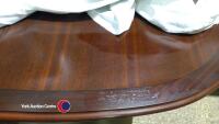 Oval wooden extending dining table plus 4 chairs - 4