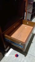 Wooden bedside cabinet with 2 drawers plus 3 drawer bedside unit - 2
