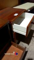 Wooden bedside cabinet with 2 drawers plus 3 drawer bedside unit - 3