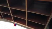 Wooden shelving unit with seat top - 4