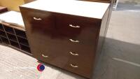 2 Over 3 chest of drawers with army origin