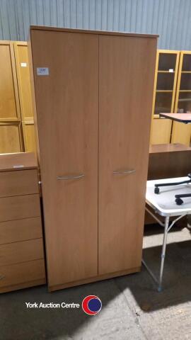 Wood effect double wardrobe