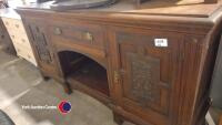 Large dark wood drinks cabinet - 3