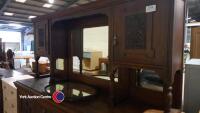 Large dark wood drinks cabinet - 4