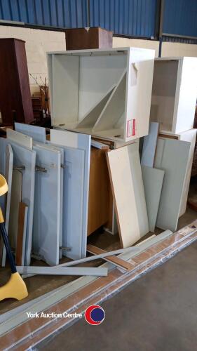 Wren Kitchen wall cupboards and floor cupboards, various end panels and facia