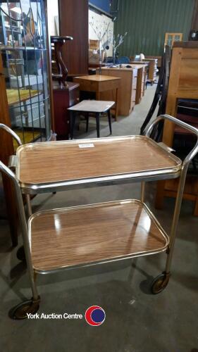 1960/70's 2 tier drinks trolley