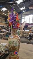 Tall vase with artificial gladioli - 3