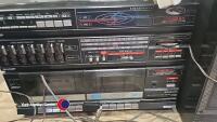 Sharp record player/Tape deck/Radio stacking unit plus speakers needs plug - 2