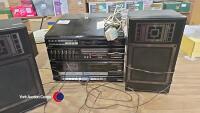 Sharp record player/Tape deck/Radio stacking unit plus speakers needs plug - 3