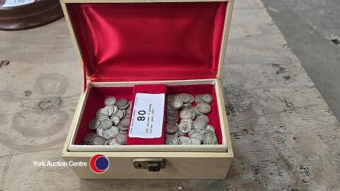 100 silver 3 pence coins, pre 1947