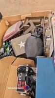 Box of vintage toys