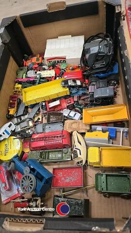 Box of vintage toys