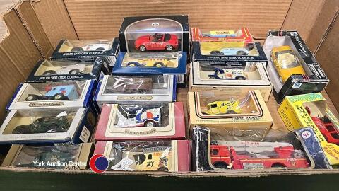 Box of diecast cars