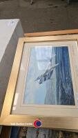 3 x WW2 aircraft prints and jigsaw spitfire picture - 2