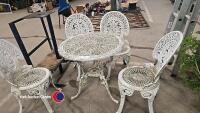 Metal garden table and 4 chairs - 3