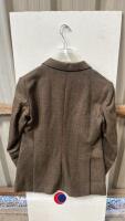 English made, 100% Wool Ladies 38 fitted Tweed Show Jacket With 3 Foxhead Buttons. - 3