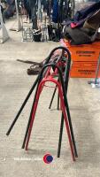 3 Black & red metal saddle stands - 2