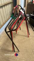 3 Black & red metal saddle stands - 4