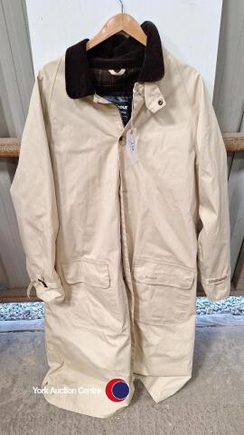 XL Barbour driving mac . White. Excellent condition.