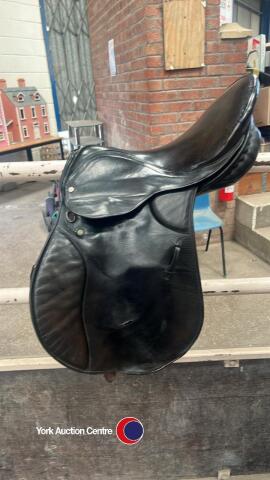 16' black H.B.Davies leather saddle