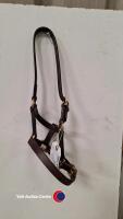 XS English leather headcollar, as new, never used